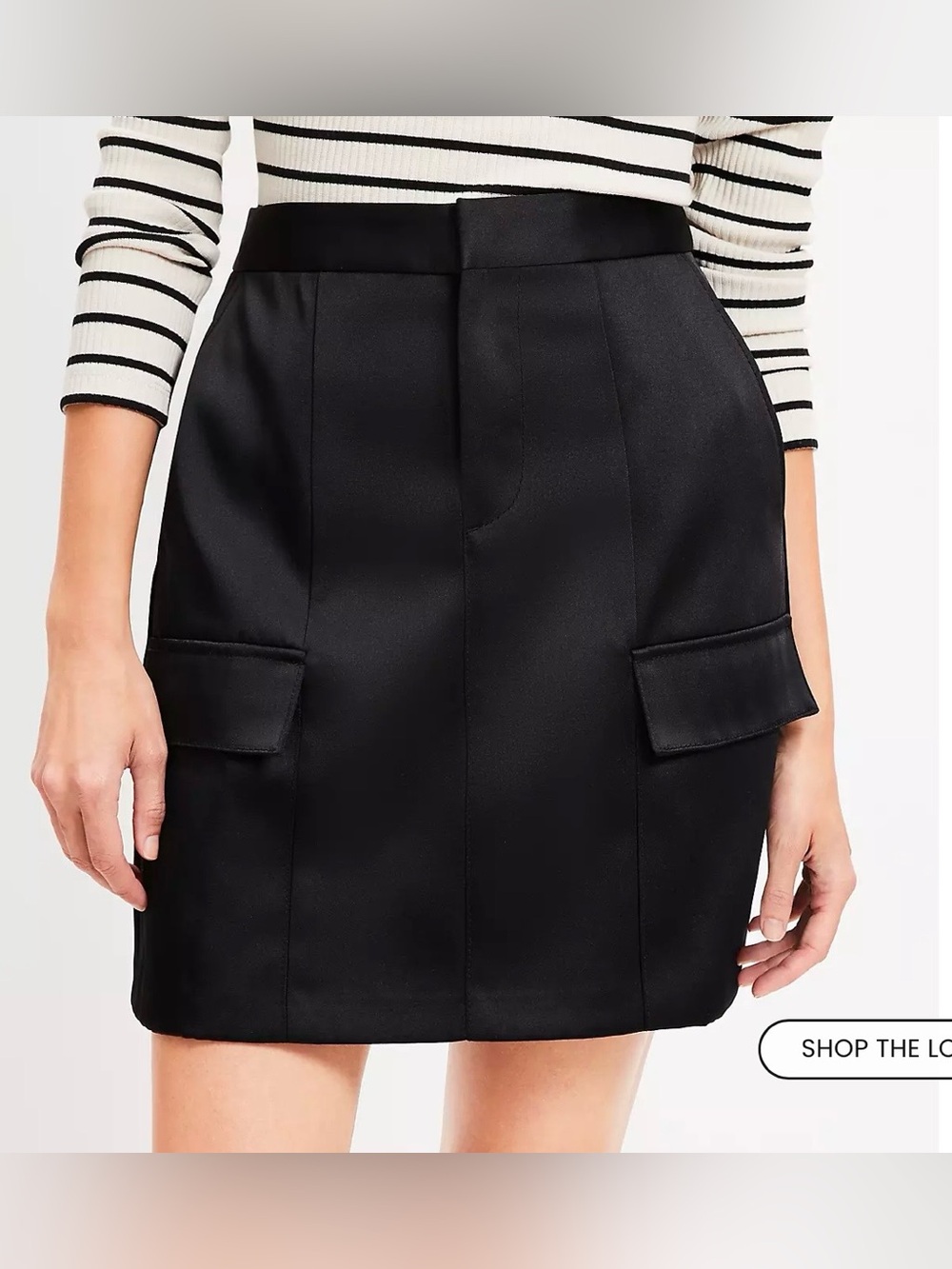 Loft Silk Cargo Skirt